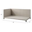 ACME Yinbella Linen Fabric Full Daybed with Nailhead Trim Accent in Beige