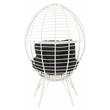 ACME Galzed Wicker Teardrop Patio Lounge Chair in Black and White