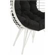 ACME Galzed Wicker Teardrop Patio Lounge Chair in Black and White