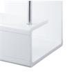 ACME Nevaeh Square Wooden End Table with Glass Top in Clear and White High Gloss