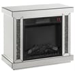 ACME Noralie Wooden Electric Fireplace with LED in Mirrored and Faux Diamonds