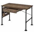 ACME Endang Wooden Top Writing Desk in Weathered Oak and Black