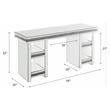 ACME Noralie Rectangular 4-Shelf Writing Desk in Clear and Mirrored