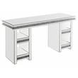 ACME Noralie Rectangular 4-Shelf Writing Desk in Clear and Mirrored