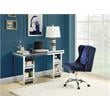 ACME Noralie Rectangular 4-Shelf Writing Desk in Clear and Mirrored