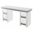 ACME Noralie Rectangular 4-Shelf Writing Desk in Clear and Mirrored
