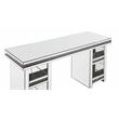 ACME Noralie Rectangular 4-Shelf Writing Desk in Clear and Mirrored