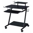 ACME Ordrees Wooden Top Gaming Table with Metal Frame and Casters in Black