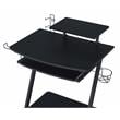 ACME Ordrees Wooden Top Gaming Table with Metal Frame and Casters in Black