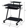 ACME Ordrees Wooden Top Gaming Table with Metal Frame and Casters in Black
