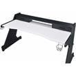 ACME Bigga Wooden Top 2-Drawer Gaming Table with Metal Frame in Black and White