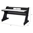 ACME Bigga Wooden Top 2-Drawer Gaming Table with Metal Frame in Black and White