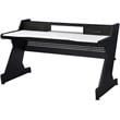 ACME Bigga Wooden Top 2-Drawer Gaming Table with Metal Frame in Black and White