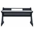 ACME Bigga Wooden Top 2-Drawer Gaming Table with Metal Frame in Black and White