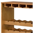 ACME Hanzi Wood 35-Bottle Wine Cabinet with Stemware Rack in Oak