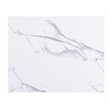 ACME Taurus Rectangle Faux Marble Top Accent Table in White and Black