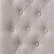 ACME Yabeina Linen Fabric Upholstery Side Chair in Beige and Gray Set of 2
