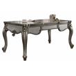 ACME Versailles Wooden Executive Writing Desk with 3 Drawers in Antique Platinum