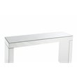 ACME Dominic Glass Rectangular Writing Desk with Sled Base in Mirrored