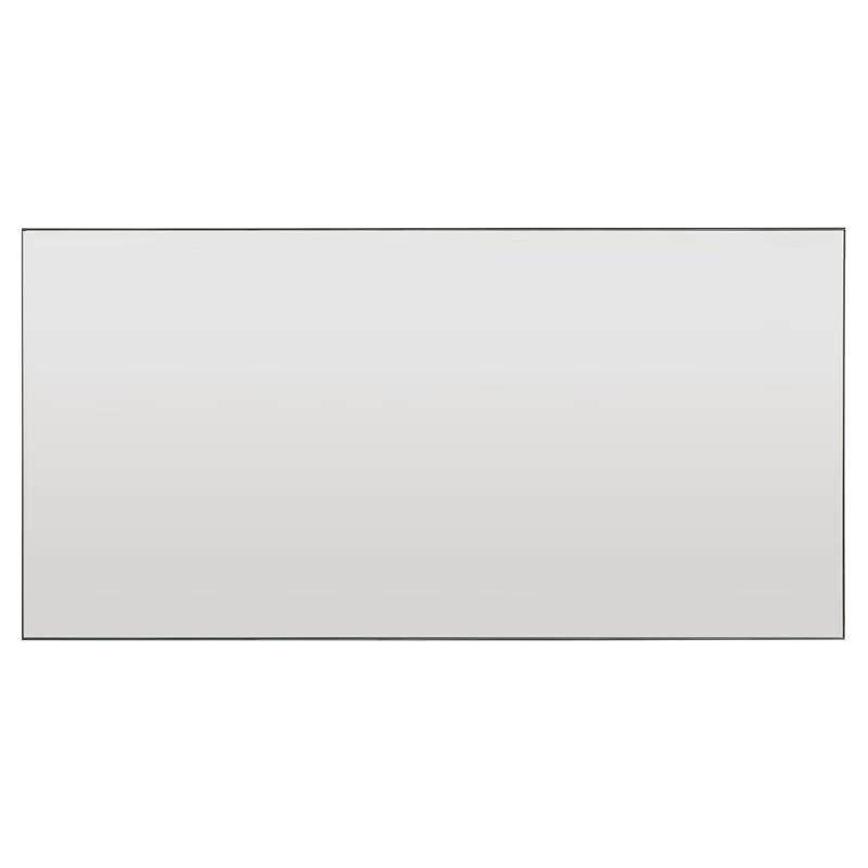 ACME Dominic Glass Rectangular Writing Desk with Sled Base in Mirrored