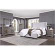 ACME Artesia Tufted Fabric Eastern King Platform Bed in Tan and Salvaged Natural