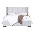 ACME Artesia Tufted Fabric Eastern King Platform Bed in Tan and Salvaged Natural