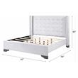 ACME Artesia Tufted Fabric Eastern King Platform Bed in Tan and Salvaged Natural