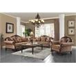 ACME Chateau De Ville Fabric Upholstery Chair with Pillow in Espresso