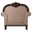 ACME Chateau De Ville Fabric Upholstery Chair with Pillow in Espresso
