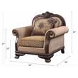 ACME Chateau De Ville Fabric Upholstery Chair with Pillow in Espresso
