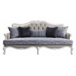 ACME Ciddrenar Fabric Tufted Sofa with 5 pillows in White
