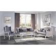 ACME Ciddrenar Fabric Tufted Sofa with 5 pillows in White