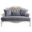 ACME Ciddrenar Button Tufted Fabric Upholstered Loveseat in White