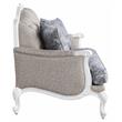 ACME Ciddrenar Button Tufted Fabric Upholstered Loveseat in White