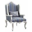 ACME Ciddrenar Fabric Upholstery Chair with Pillow in Blue and White