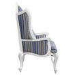ACME Ciddrenar Fabric Upholstery Chair with Pillow in Blue and White