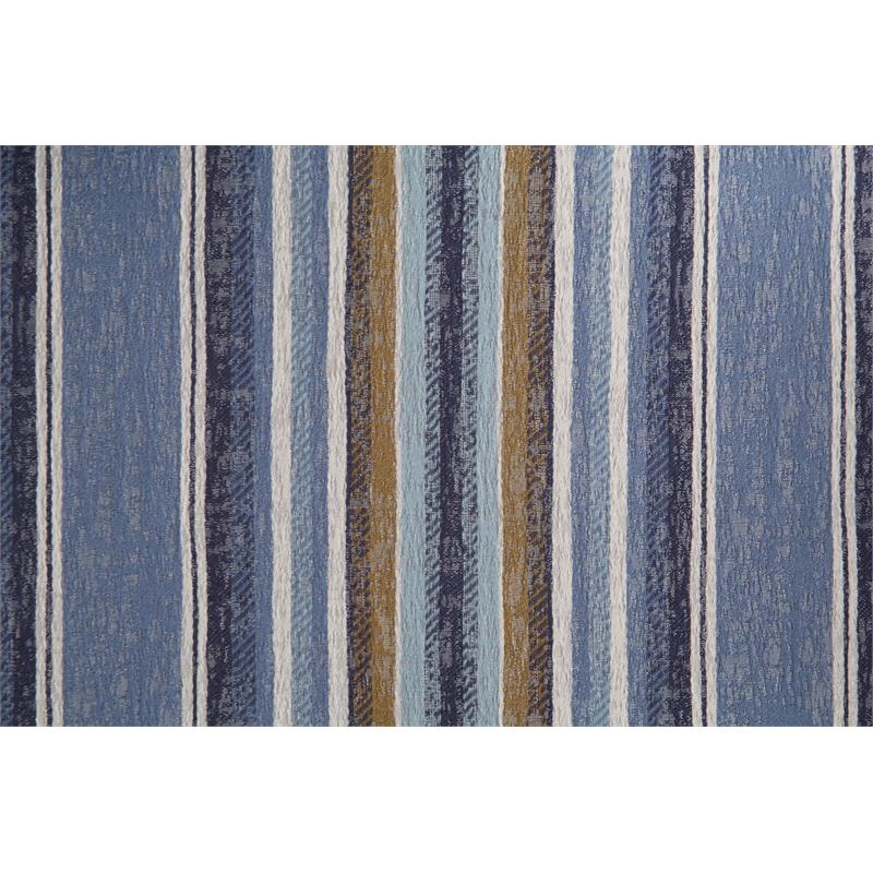 ACME Ciddrenar Fabric Upholstery Chair with Pillow in Blue and White