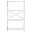 ACME Tennos 4 Wooden Shelves Bookshelf with Metal Frame in White and Chrome