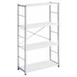 ACME Tennos 4 Wooden Shelves Bookshelf with Metal Frame in White and Chrome