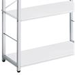 ACME Tennos 4 Wooden Shelves Bookshelf with Metal Frame in White and Chrome