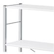 ACME Tennos 4 Wooden Shelves Bookshelf with Metal Frame in White and Chrome