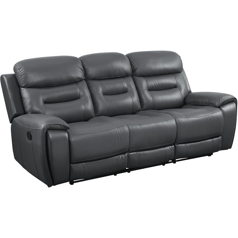 ACME Lamruil Motion Sofa in Gray Top Grain Leather | Cymax Business