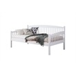 ACME Caryn Wooden Twin Mission Style Daybed with Slightly Curved Back in White