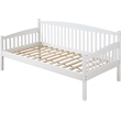 ACME Caryn Wooden Twin Mission Style Daybed with Slightly Curved Back in White