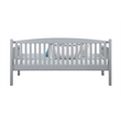 ACME Caryn Wooden Twin Mission Style Daybed with Slightly Curved Back in Gray