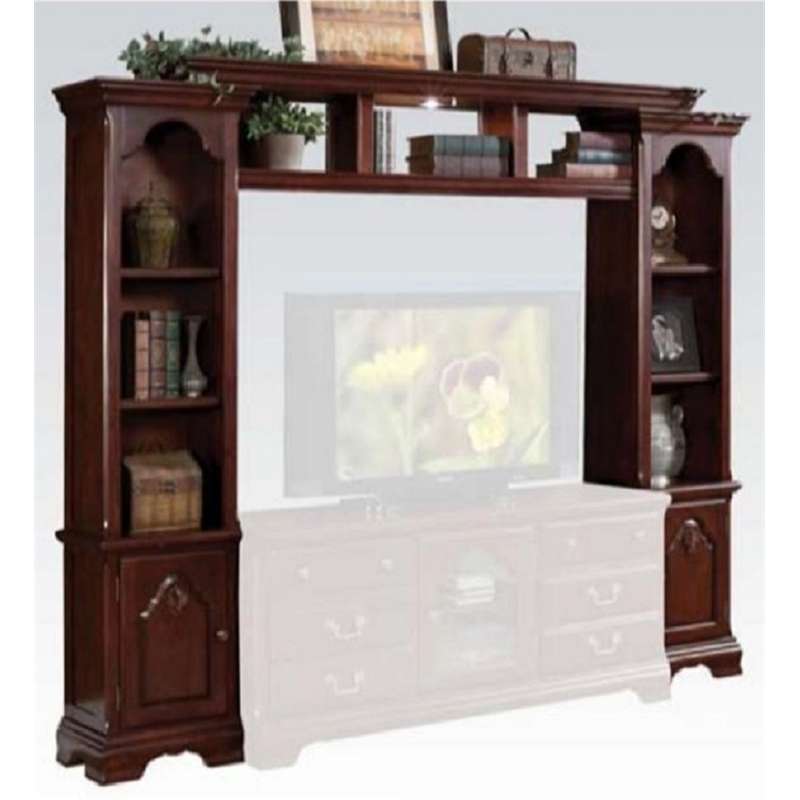ACME Hercules Engineered Wood Entertainment Center Side Piers/Bridge in Cherry