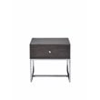 ACME Iban End Table in Gray Oak and Chrome