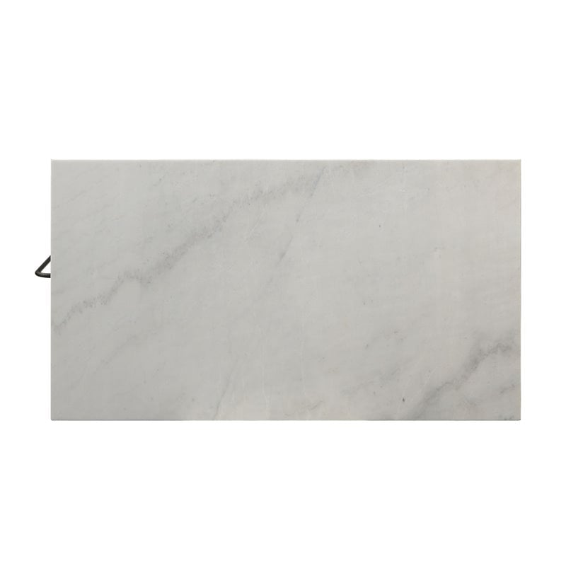 ACME Lanzo Kitchen Island in Marble and Antique Pewter