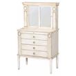 ACME Leven Wooden Jewelry Armoire with 5 Drawers in Antique White