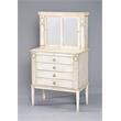 ACME Leven Wooden Jewelry Armoire with 5 Drawers in Antique White